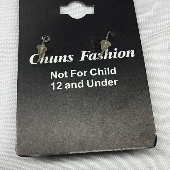 Crystal Bow Tie Ball Drop Earrings (H15) - Picture 4 of 4